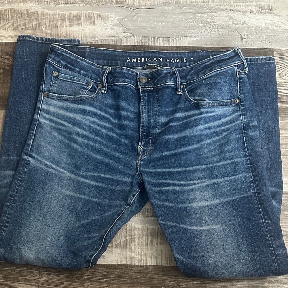 American Eagle Outfitters Men's Dark Blue Slim Jeans